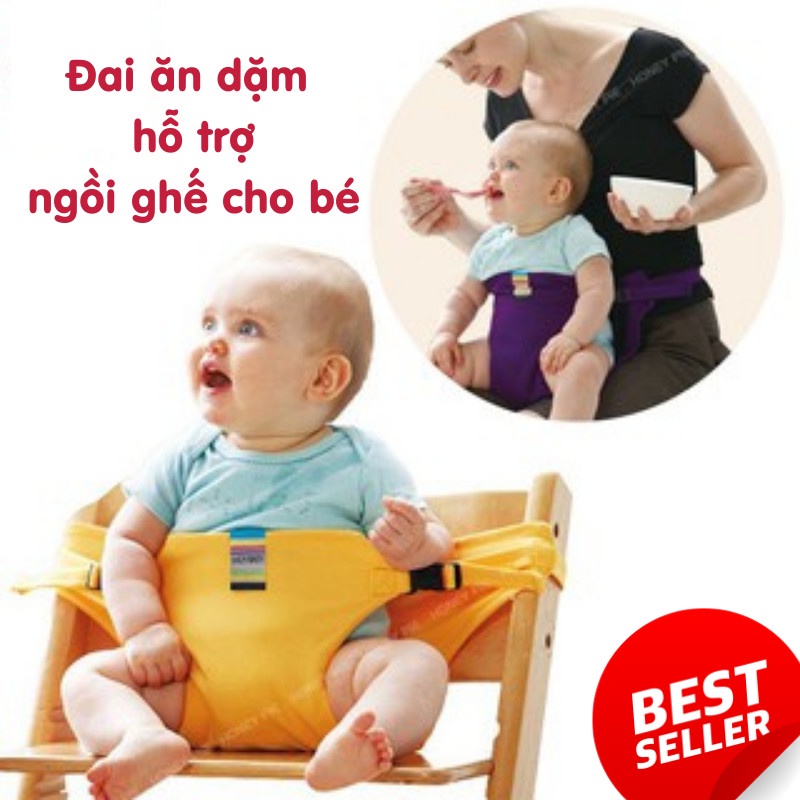 Đai Địu cho bé ngồi ghế Đai thay ghế ăn dặm cho em bé hữu ích khi cùng bé ra ngoài