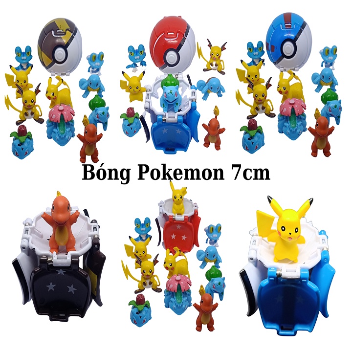 Quả Cầu Pokemon Đồ Chơi Độc Đáo Dành Cho Bé - Set Quả Bóng Pokemon 7cm Loại Tốt