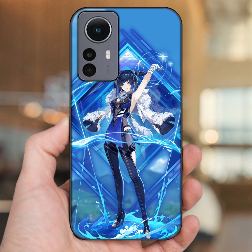 Ốp lưng Xiaomi 12 Pro 5G viền đen in hình Yelan Genshin Impact