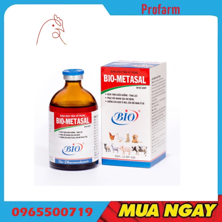 Bio Metasal (20ml - 100ml) Boi Duong Tăng Cưong Biến Dưỡng Tang Luc vat nuôi