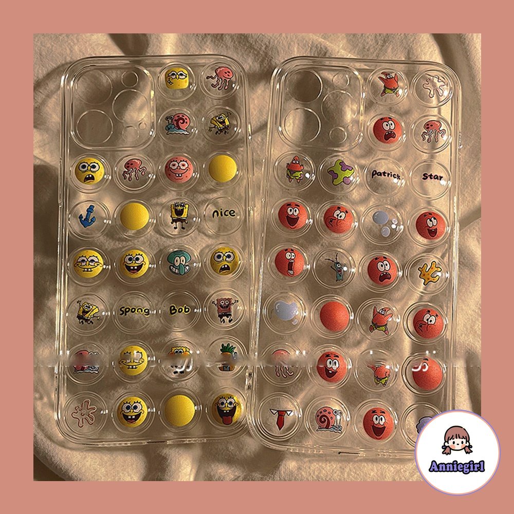 Ốp Điện Thoại TPU Dẻo Họa Tiết Hoạt Hình Sponge Bob Patrick 3D Dễ Thương Cho IPhone 14 13 12 11 Pro Max