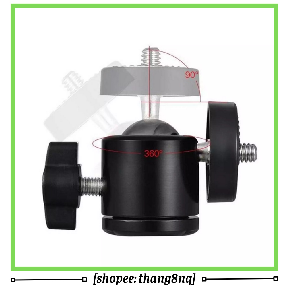 Giá đầu bi 360 độ gắn máy ảnh, máy quay, action cam vào tripod