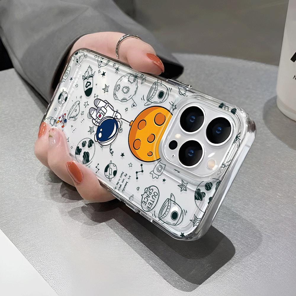 Ốp Điện Thoại Trong Suốt Hình Phi Hành Gia Cho iphone 14promax 13 12 11 7Plus 7 8 X XR XSMax