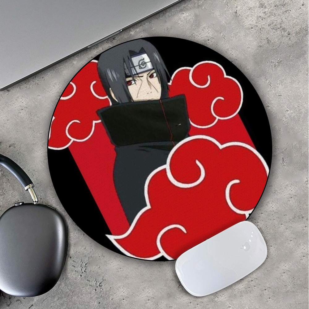 Lót Chuột Gaming in hình Itachi Uchiha Anime Manga Naruto Pad decor bàn làm việc chơi game size 35cm