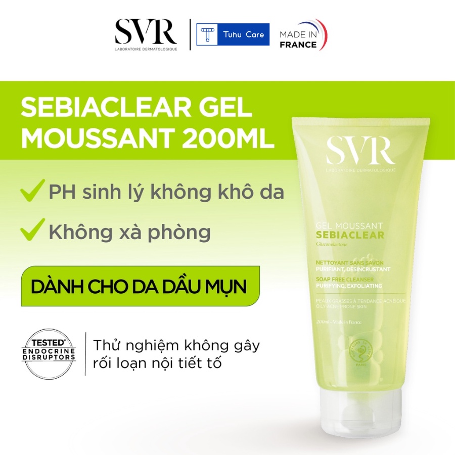 Sữa Rửa Mặt SVR Sebiaclear Gel Moussant 55ml-200ml