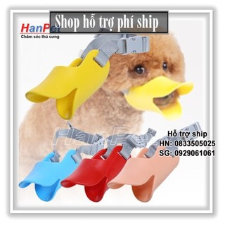 Hỗ trợ Ship-  - Rọ mõm cho chó hình mỏ vịt nhựa dẻo (3 size cho chó nhỏ tùy thuộc chu vi vòng mõm)