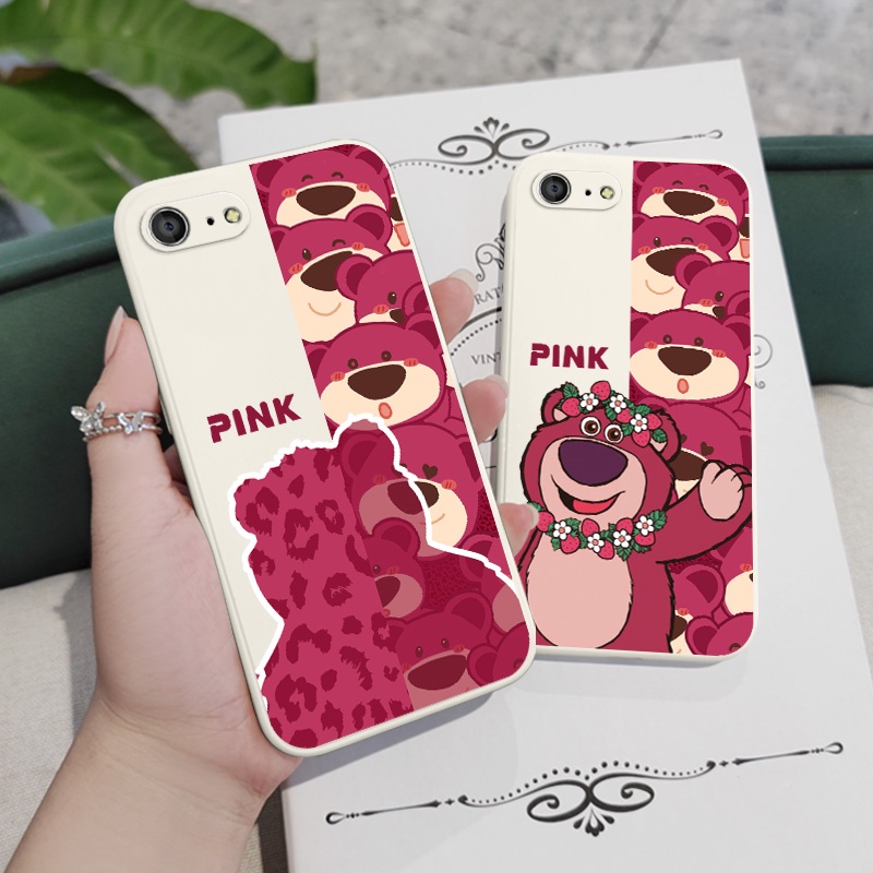Ốp Điện Thoại Silicon Dẻo In Hình Gấu Dâu Tây Cho IPhone 8 7 6 6S Plus SE 2020