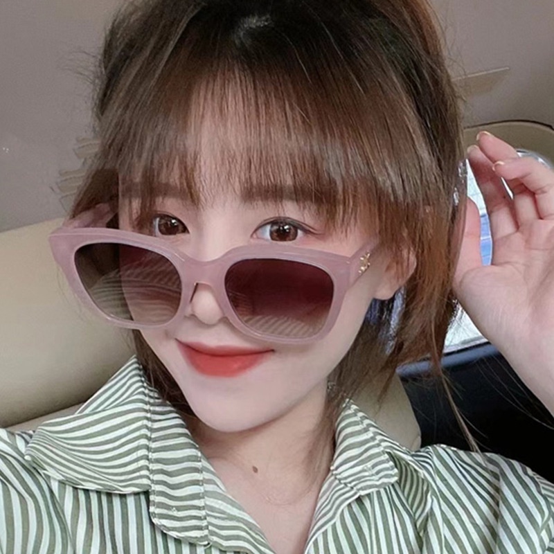 Kính Mát Gọng Vuông Oversize Chống Tia UV Thời Trang Hàn Quốc Cổ Điển Cho Nam Và Nữ