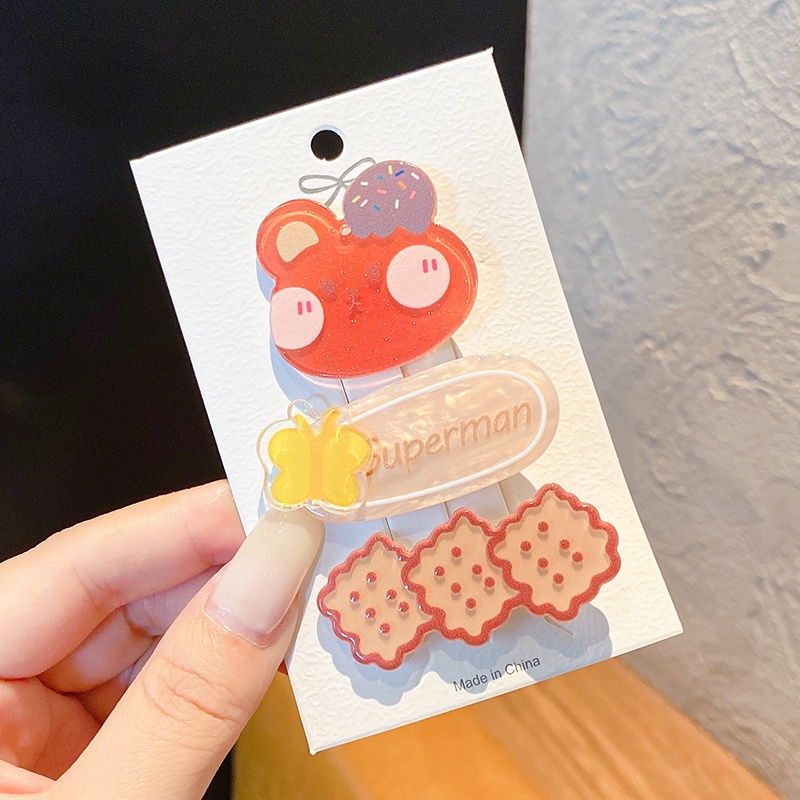 Set 3 Kẹp Tóc Hình Thỏ Dễ Thương Cho Bé Gái