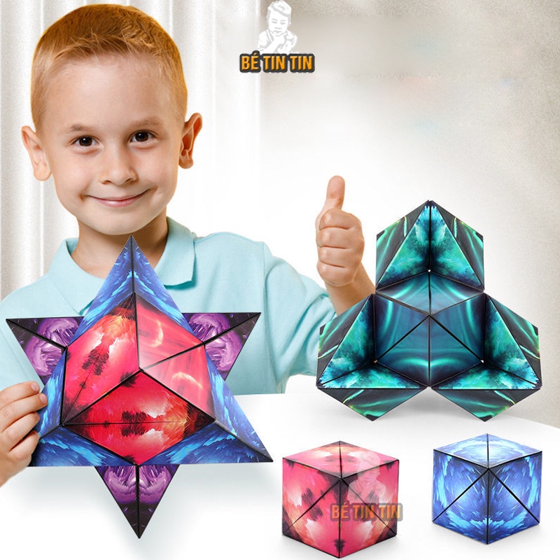 Đồ Chơi Khối Rubik 3D , Rubic Thay Đổi Hình Dạng Độc Đáo Cho Trẻ Em Kích Thước 5.7 Cm