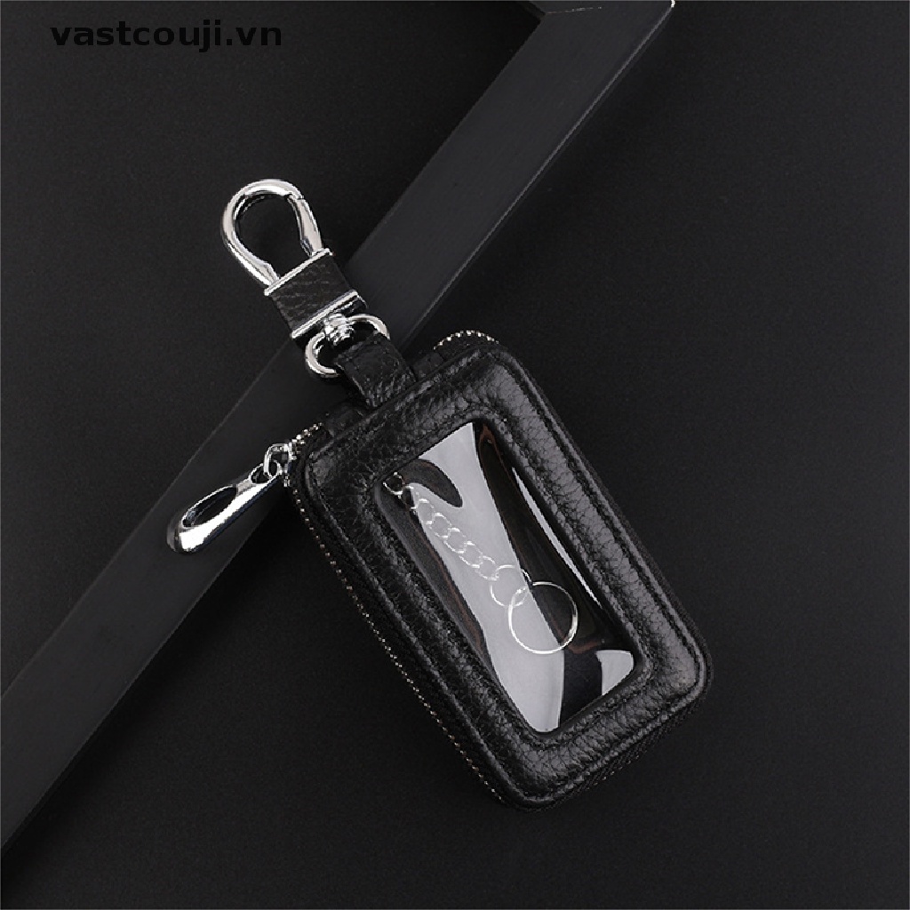 Ví Da Trong Suốt Có Khóa Kéo Bảo Vệ Chìa Khóa Xe Hơi VASTJI Cho Nam Và Nữ