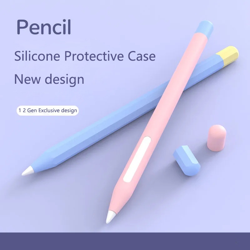 Vỏ Bảo Vệ Bút Cảm Ứng Bằng Silicon Nhiều Màu Cho Apple Pencil 2 iPad Pencil 1 2 1