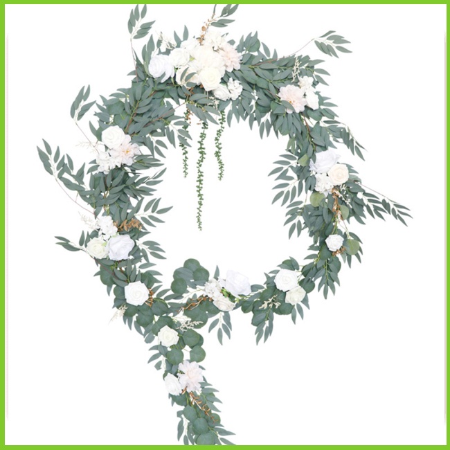 Gwen Vòng Hoa Giả Dày Dài Thủ Công Để Bàn Trang Trí Tiệc Cưới Ngoài Trời