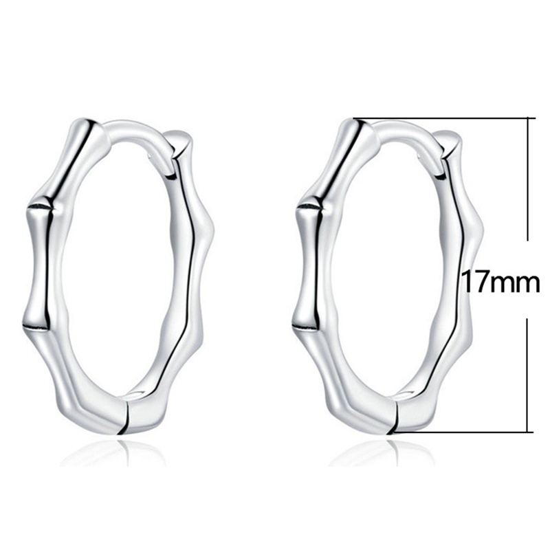 Fancyqube Bông Tai Bạc 925 Hình Cây Tre Thời Trang Dành Cho Nam Và Nữ