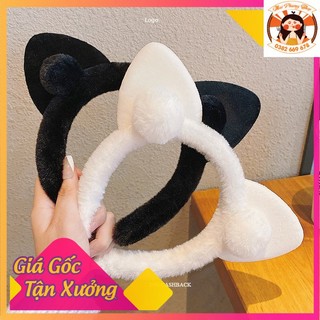 Băng đô tai mèo lông nhung xinh xắn cho nữ