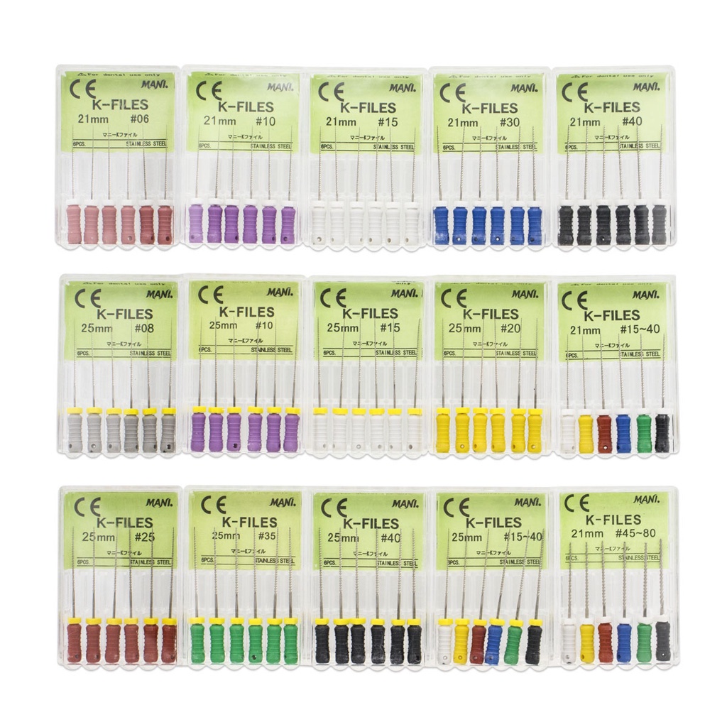 [in stock] MŨI NONG TUỶ NỘI NHA - K FILE NHA KHOA - MŨI NONG TUỶ NHA KHOA K-FILES 21mm / 25mm