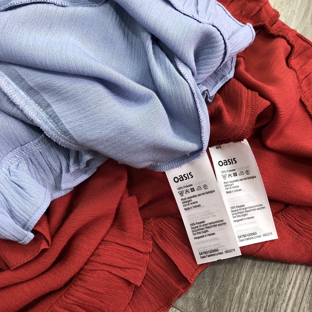 Đầm @ASIS vai rút viền tầng bèo