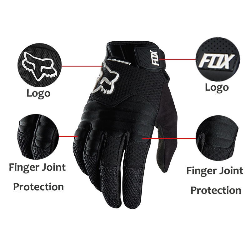 FOX găng tay Xe máy Không trượt Găng tay xe máy thoáng khí Găng tay lái xe ngoài trời Găng tay cưỡi ngựa