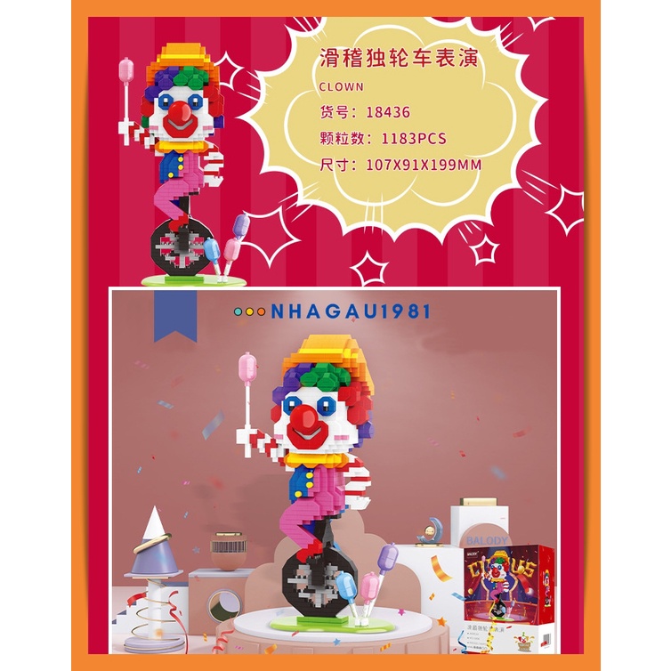 Đồ Chơi Lắp Ráp Chú Hề Đêm Halloween Chính Hãng Balody Tặng Thanh Gỡ Shop Nhagau1981