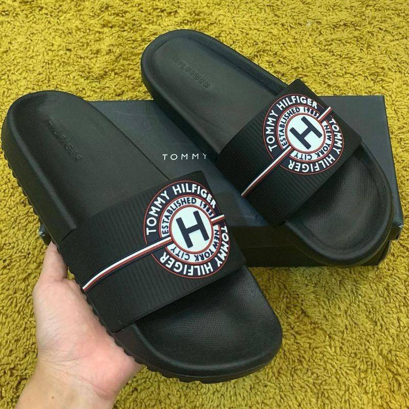 Dép Tommy Hilfiger Chính Hãng 🔴SIMPLE SNEAKER🔴 Dép Quai Ngang Nam Nữ Tommy