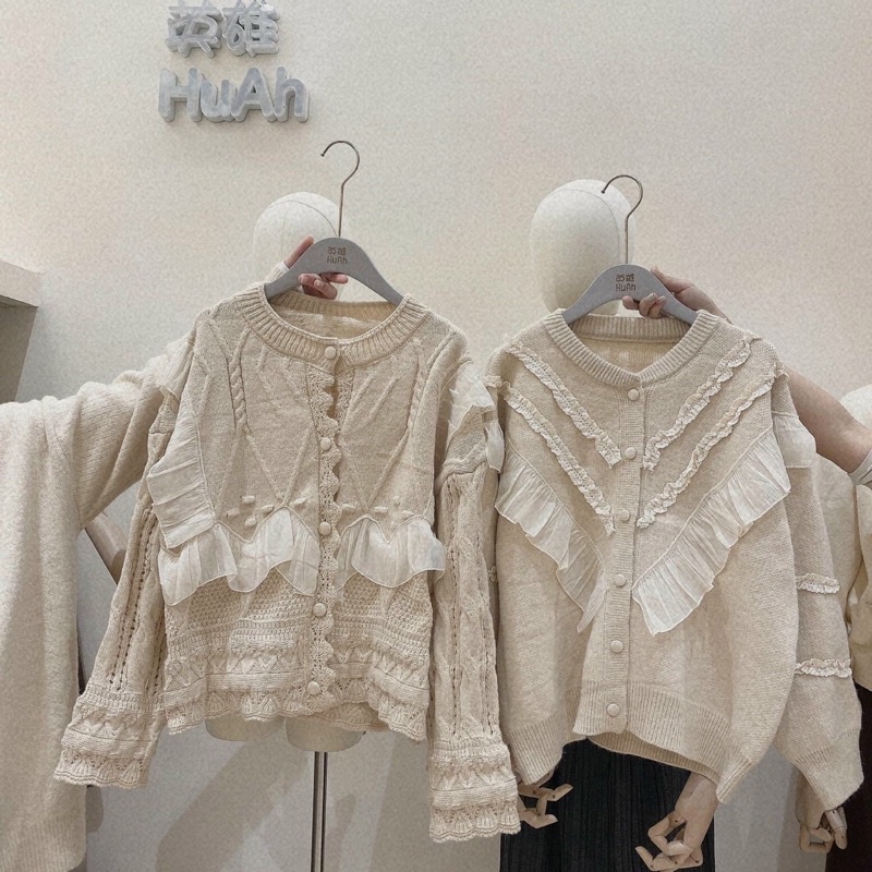 Áo len ren be nhiều mẫu vintage cực xinh hàng QCL1