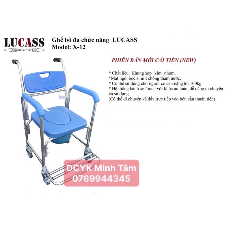 (Mẫu mới) GHẾ BÔ ĐA CHỨC NĂNG KHUNG NHÔM | CÓ ĐỆM NGỒI | LUCASS X-12 (X12)