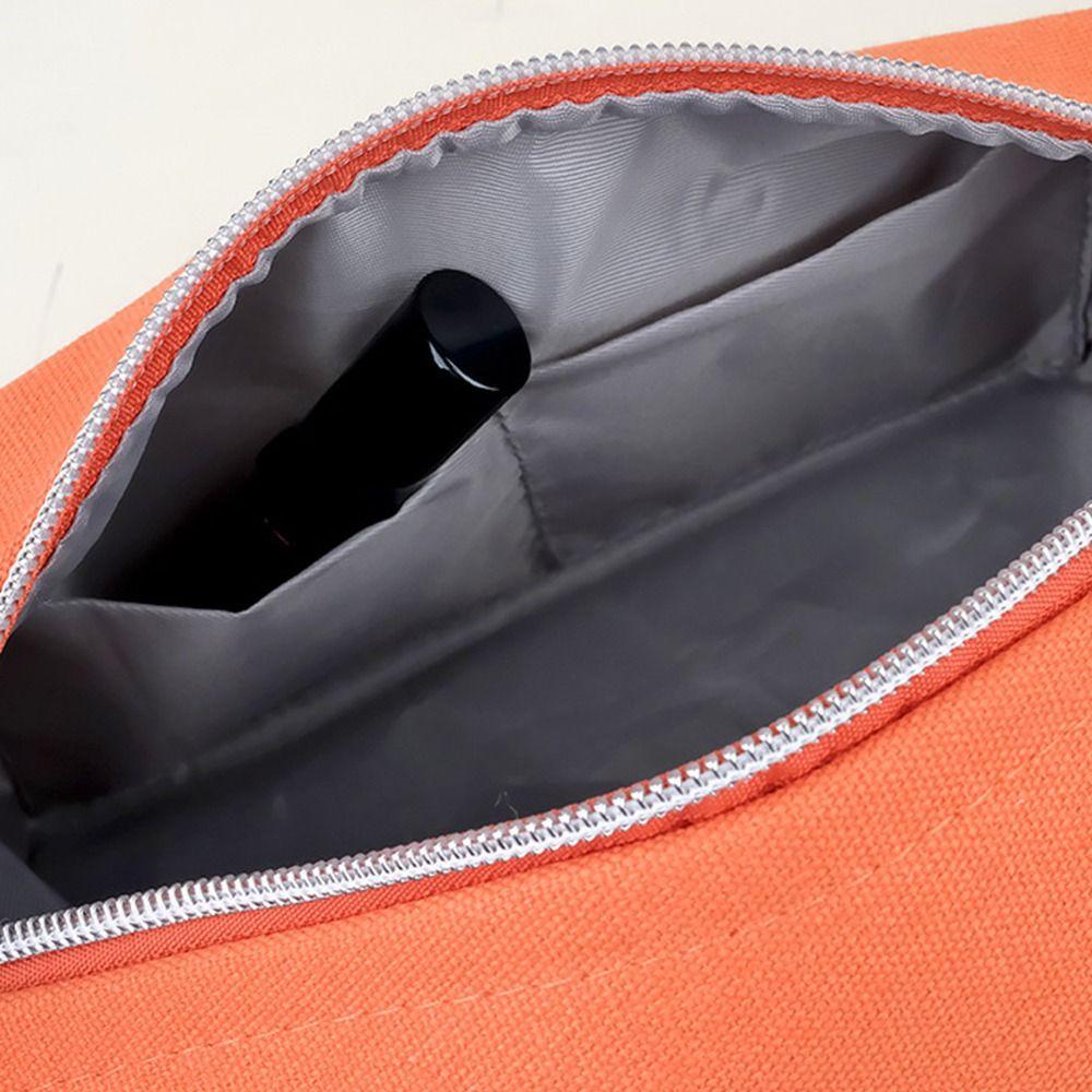 MIHAN1 Túi Canvas Đựng Đồ Trang Điểm Thiết Kế Đơn Giản Cho Nữ