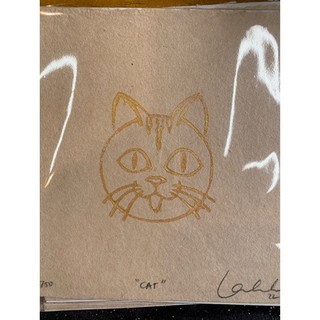 Tranh in "cat" giấy dó