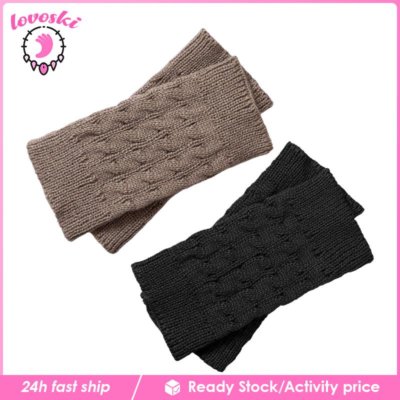 [Lovoski] Set 2 Đôi Vớ Ống Len Giữ Ấm Chân Thời Trang Mùa Đông Cho Nữ