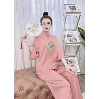 Đồ lam đi chùa đũi gấm thêu