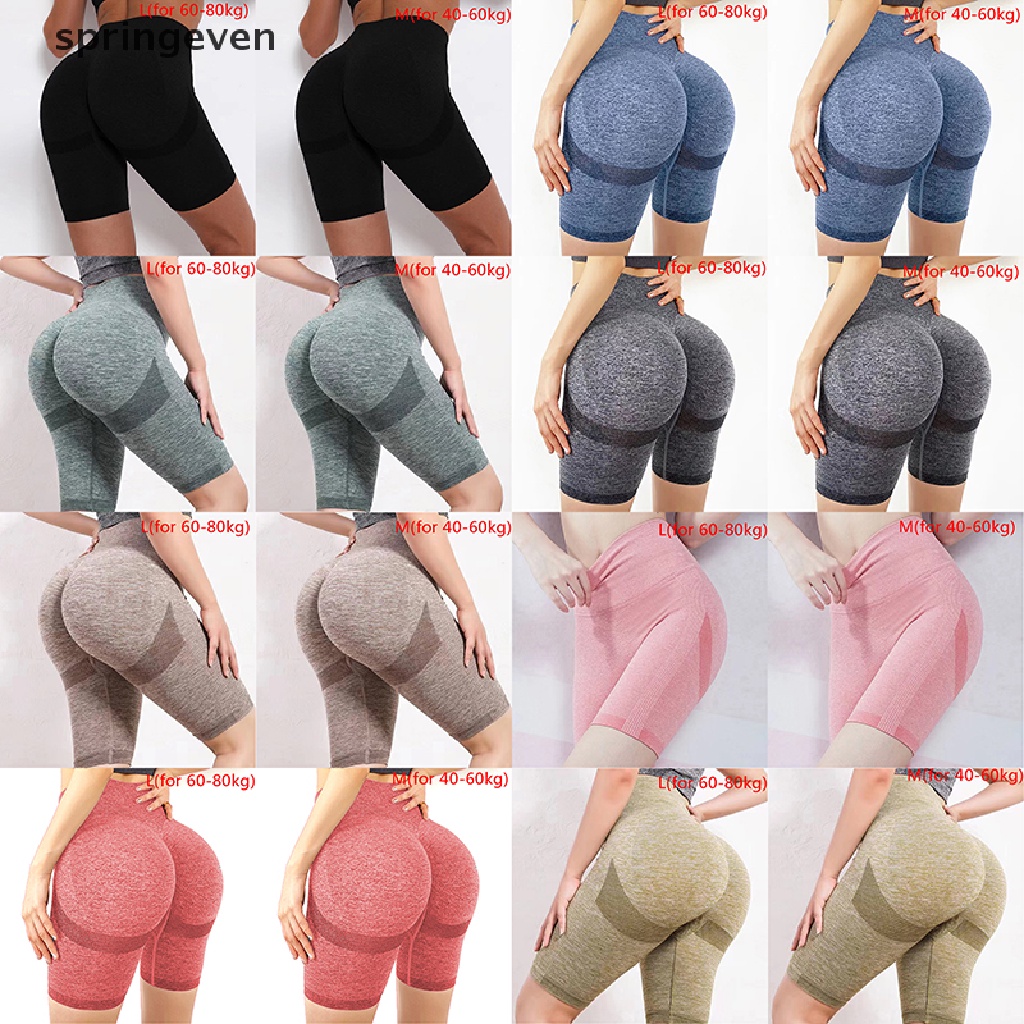 Quần Short Tập Yoga / Đạp Xe Lưng Cao Không Đường May Thời Trang Mùa Xuân Cho Nữ