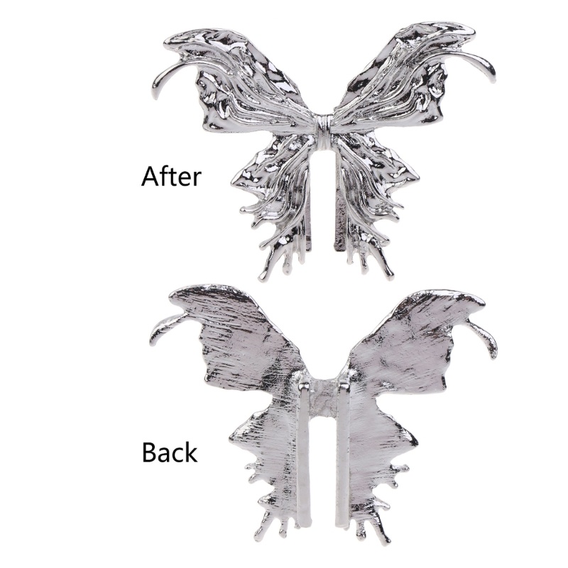 Kẹp Tóc Kim Loại Dạng Lỏng Hình Bướm Thời Trang