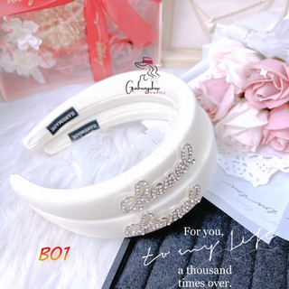 Bờm tóc handmade phong cách Hàn Quốc đính đá Chà_nel B01