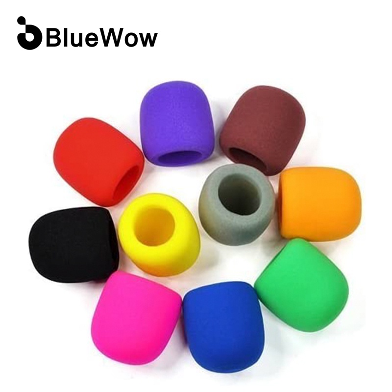 Bọc micro không dây BLUEWOW bằng xốp chắn gió có vòng silicon chống xoay với giá đỡ cho thiết bị KTV DJ