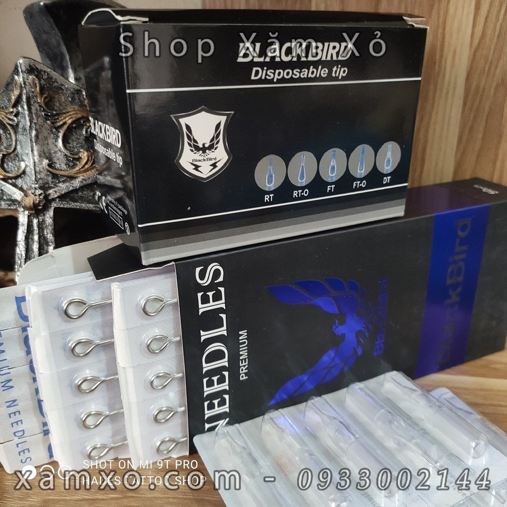 Hộp kim xăm hình đi nét 7rl kèm ngòi nhựa  - dụng cụ xăm sài gòn