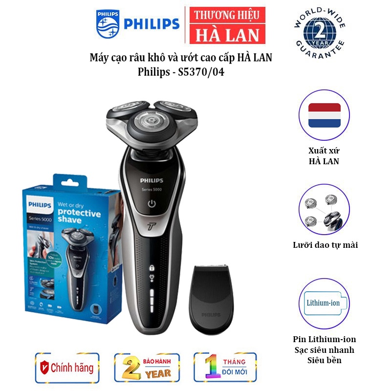 Máy cạo râu hàng hiệu Philip S5370/04 Series 5000 - Máy cạo râu Bền xịn - Hàng nhập khẩu (Bán chạy)
