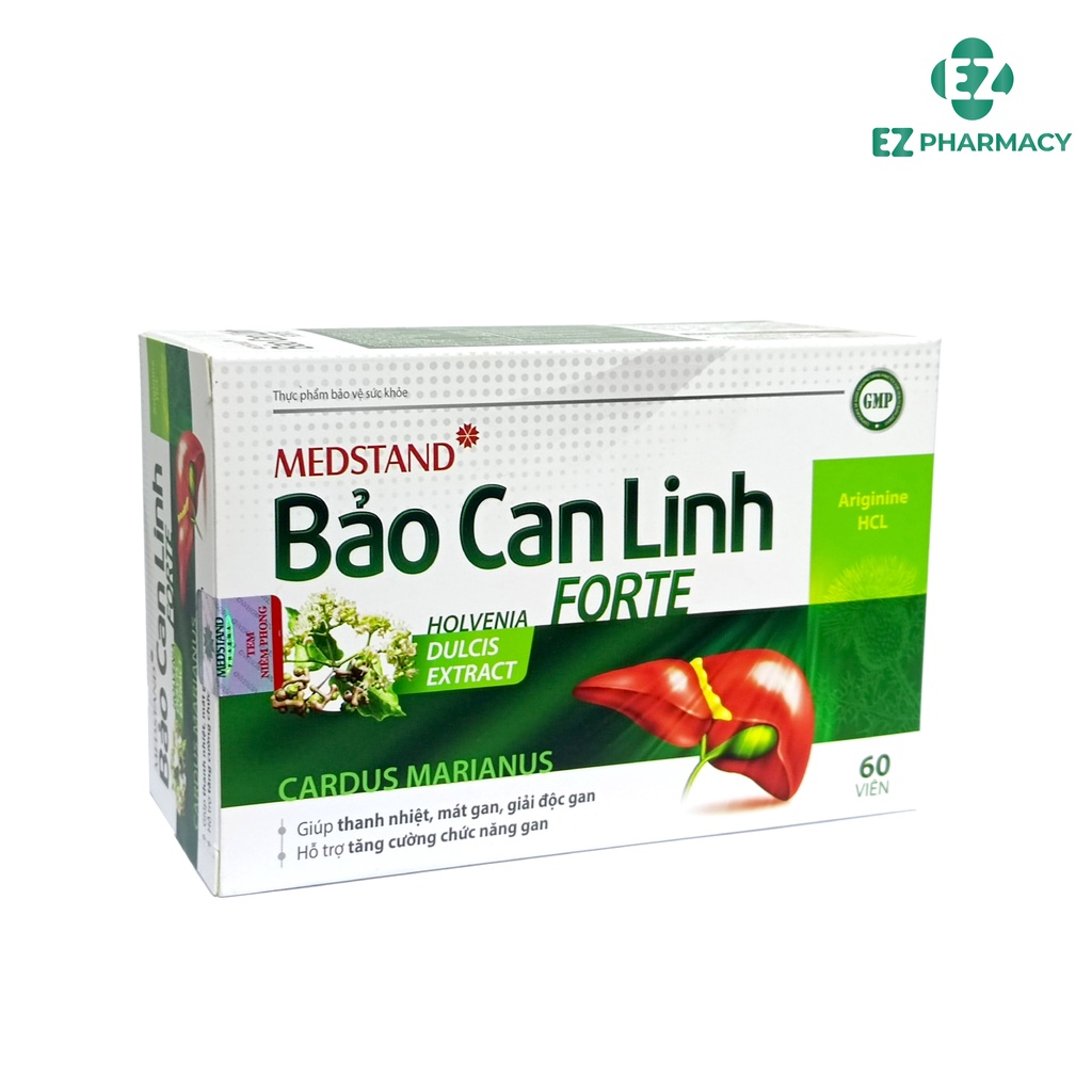 BẢO CAN LINH FORTE - Hỗ trợ tăng cường chức năng gan, giúp thanh nhiệt, mát gan, giải độc gan Hộp 60 viên- EZ Pharmacy