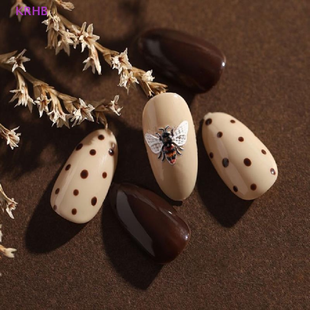 1 Miếng Dán Trang Trí Móng Tay Hình Ong 3D Độc Đáo Mới