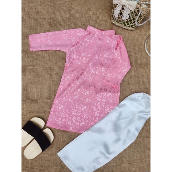 Áo dài Gấm hoa Bé Gái