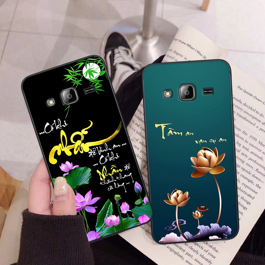 Ốp lưng Samsung J3 - J3 Pro - Ốp Samsung in hình chữ thư pháp tâm an, cha mẹ , tài lộc đầy ý nghĩa