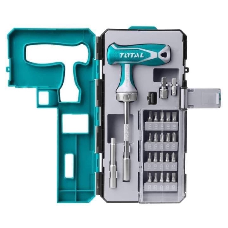 ĐỒ NGHỀ TOTAL Bộ 25 tua vít chữ T TACSD30256