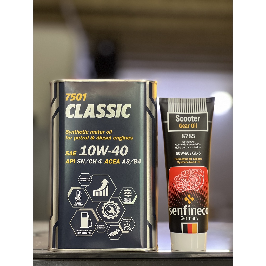 Nhớt Mannol Classic 7501 10w40 HC Synthetic + Ester