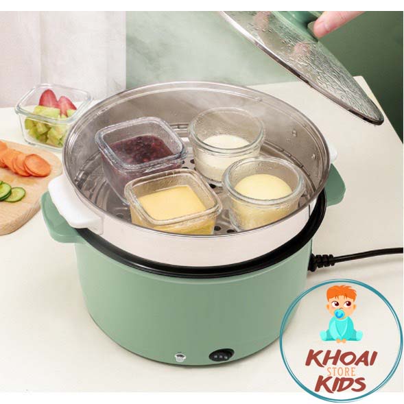 Hộp thủy tinh trữ đông đồ ăn dặm hình vuông, chịu nhiệt tốt, có chia vạch cho bé