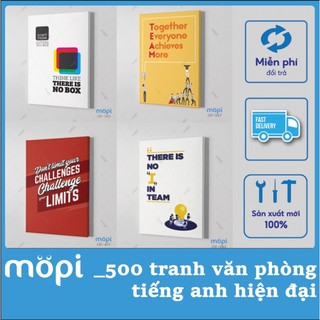 Tranh slogan tiếng anh tạo động lực văn phòng , động lực Mopi nhiều kích thước canvas