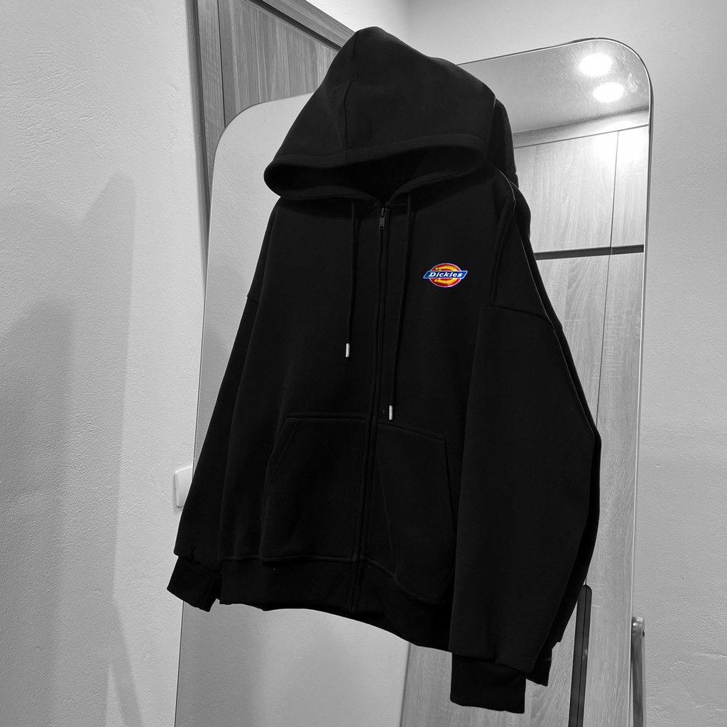 Áo khoác hoodie zip MEANSTORE áo khoác nỉ nam nữ loại nỉ chân cua, bông, lông form rộng vải dày dặn đen xám tiêu - KNDK1