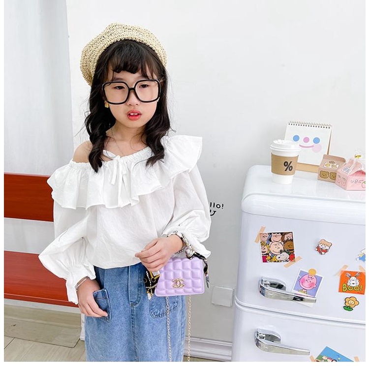 PVN57296 Túi xách mini kèm khăn dễ thương chất liệu da PU cho bé gái