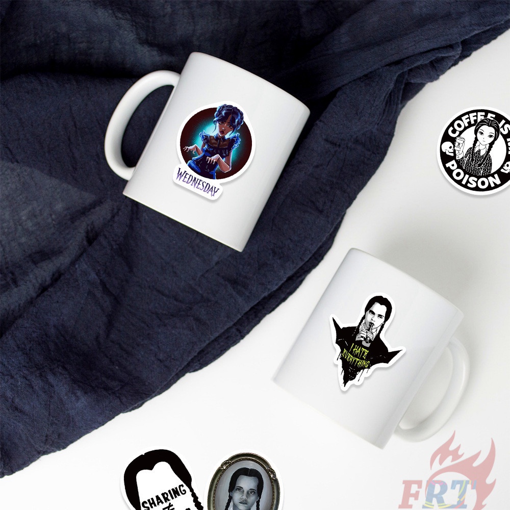 Set 120 / 120 Món Đồ Chơi Chất Lượng Cao ❉ Nhãn Dán Dòng Addams Thứ Tư ❉ Miếng Dán Đề Can Chống Thấm Nước Vẽ Nguệch Ng