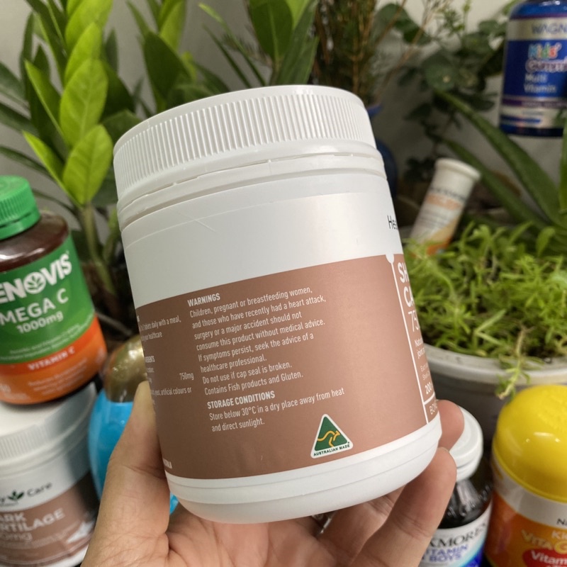 Sụn vi cá mập Healthy Care Shark Cartilage 750mg 200 viên, tăng cường sức khỏe xương khớp