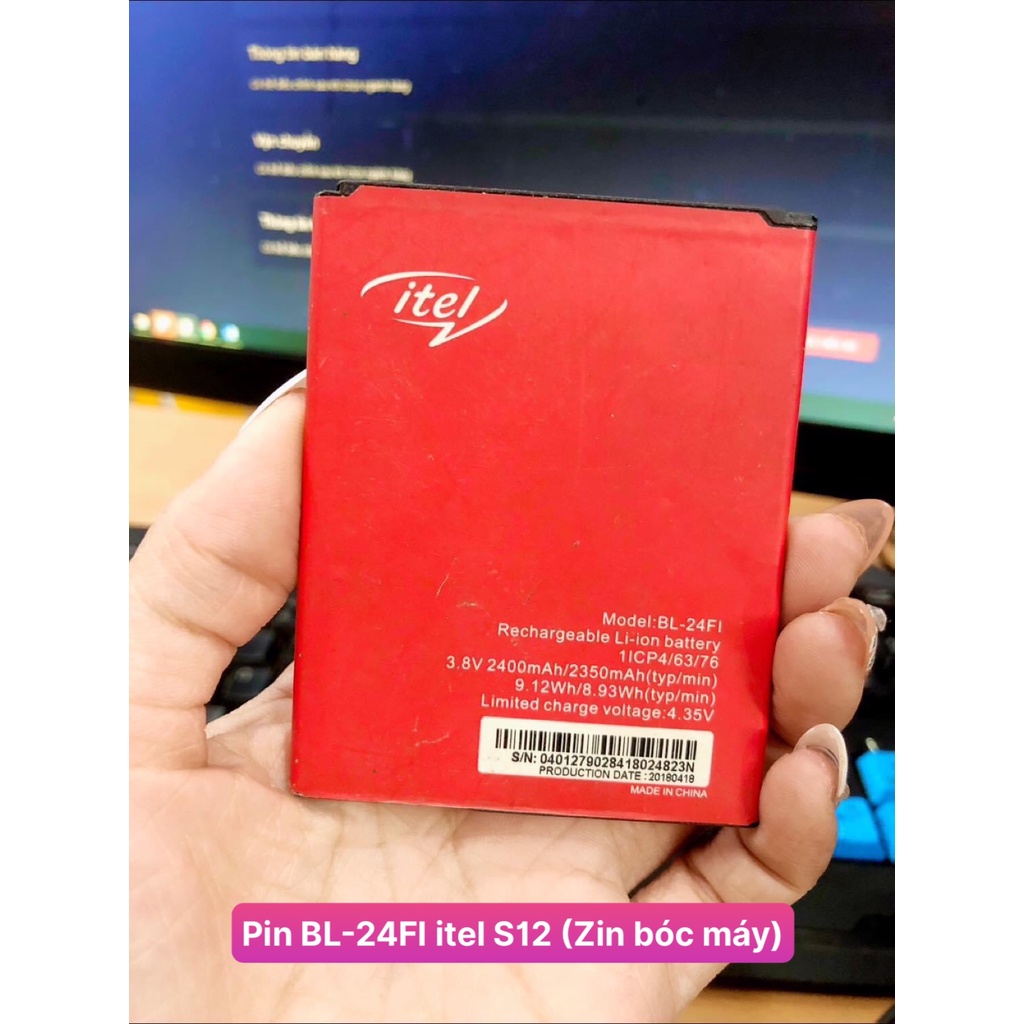 Pin BL-24FI itel S12 (Zin bóc máy)