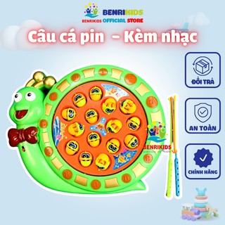 Đồ chơi vỉ câu cá chạy bằng pin có nhạc đèn hấp dẫn cho bé yêu benrikids